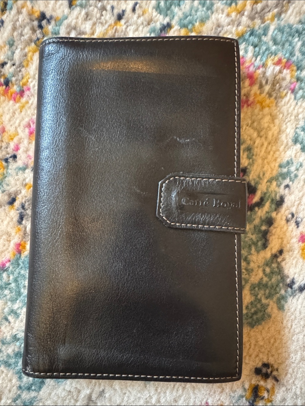 Carre Royale Black Leather Wallet